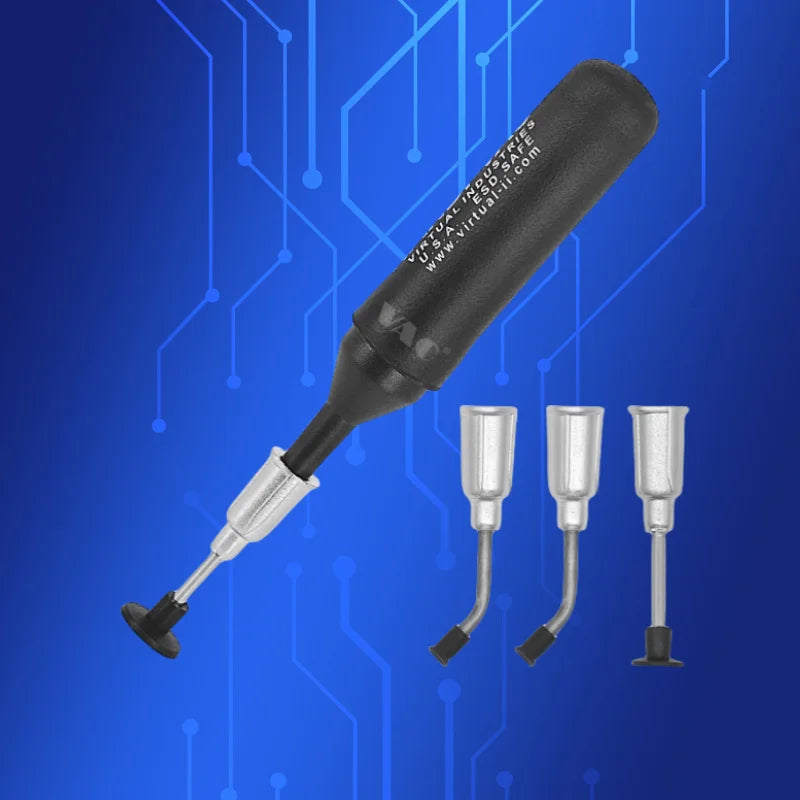 Free Shipping SMD SMT IC Components Extractor Vacuum Handling Tool + 2 Sucker Tips