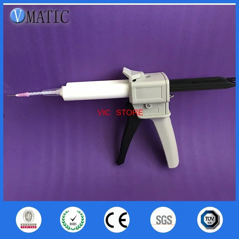 Lab Mixing Gun 50ml | Dual Ratio 1:1/2:1 Alginate Dispenser Stainless Steel Impression Glue Gun Fast Ship‌