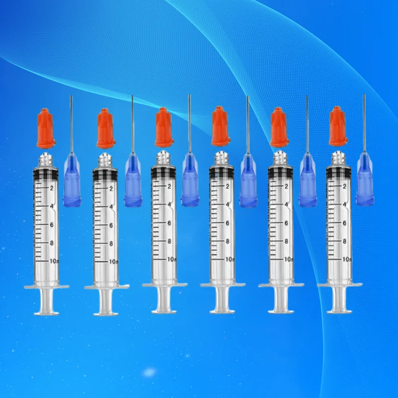 Free Shipping Dispensing Needles 22G Syringe Needle Tip Ink 5 Sets With 10cc/ml Syringe