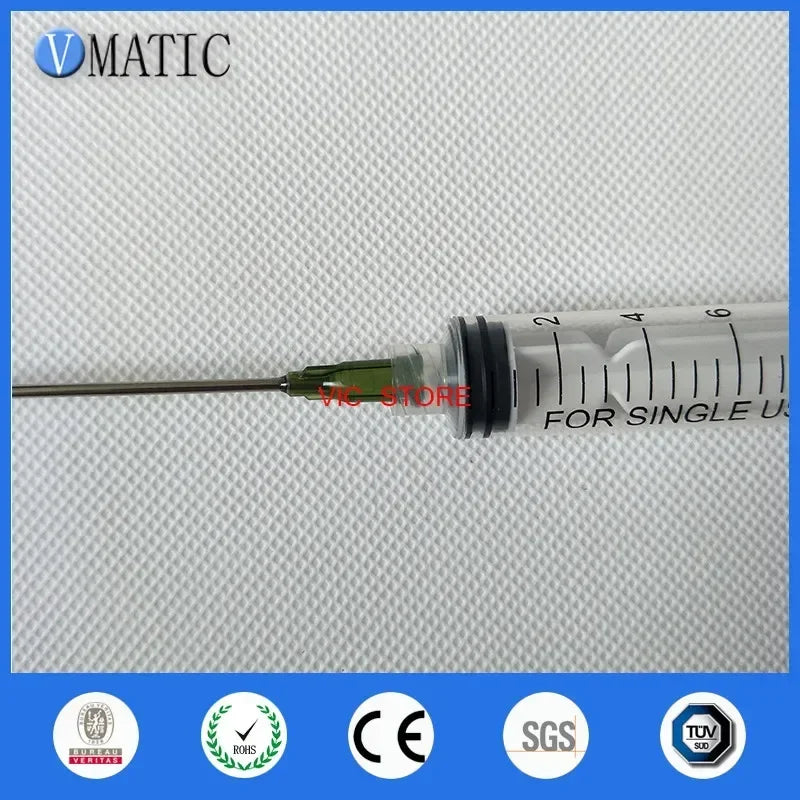‌14G Blunt Tip Syringe Kit 10ml | Luer Lock Plastic Dispenser for Glue/Resin/Cosmetics (3.75" Non-Sterile Needles 12pcs)‌