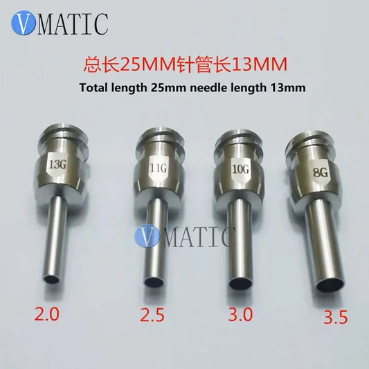 Dual-Thread Precision Dispensing Needle Extended Large Bore Nozzles (2.0mm, 2.5mm, 3.0mm, 3.5mm) for High-Viscosity Fluids