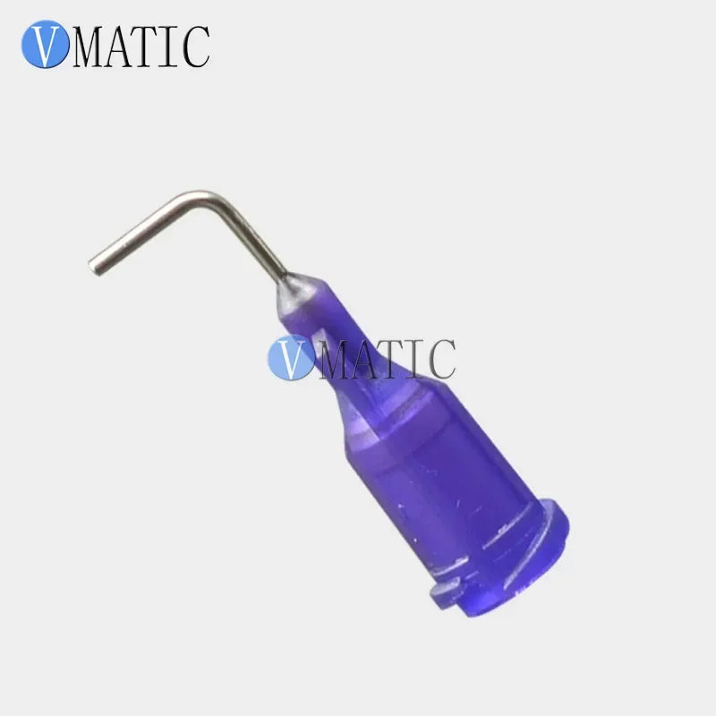 Free Shipping 21G Purple 0.5'' Length 90 Degree Bend Bent Blunt End Stainless Steel Dispensing Needle Tips 1/2 Inch