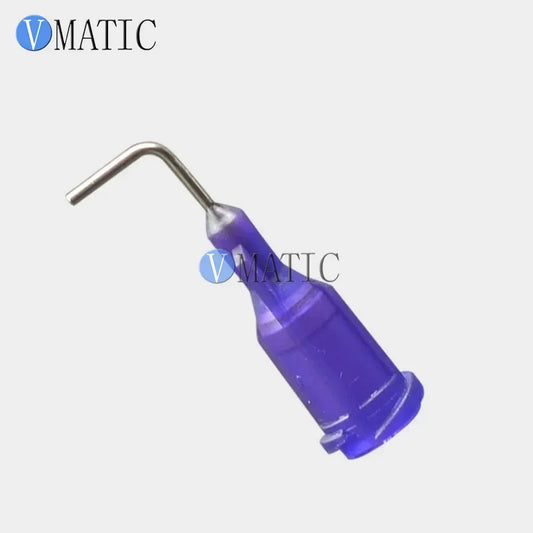 Free Shipping 21G Purple 0.5'' Length 90 Degree Bend Bent Blunt End Stainless Steel Dispensing Needle Tips 1/2 Inch