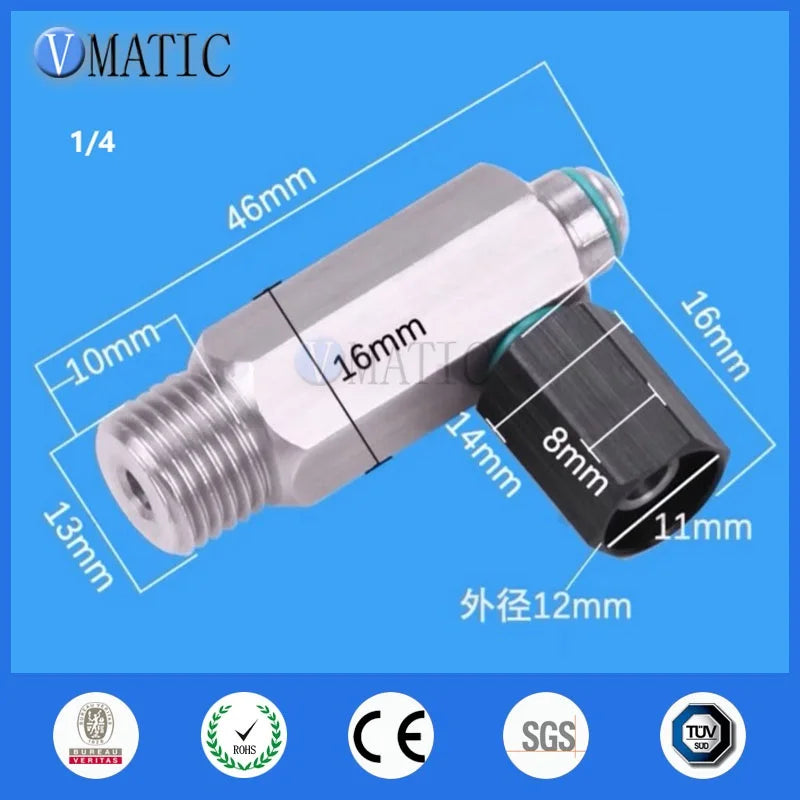 Free Shipping Glue Fluid Dispense Pneumatic Valve Cartridge Syringe Filling Connector Adapter