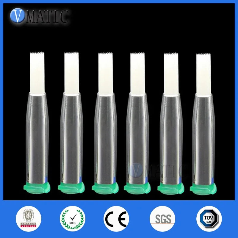 ‌18G Dual Thread Dispensing Needle | 4mm Round Tip with EFD Soft Brush for PCB/SMD Assembly (Anti-Clog + ISO) Free Shipping & Tr
