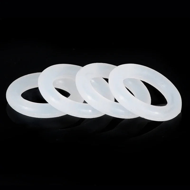 White Silicone O-Ring Food Grade Silicone Gasket Insulation Waterproof Oil Resistant Rubber Gasket OD3-60mm CS1/2/3mm