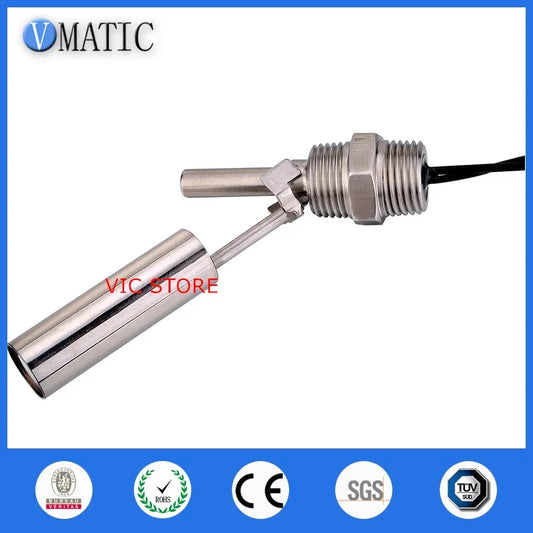 Free Shipping VCL12 Stainless Steel 90 Degrees Side Mount Magnetic Float Level Switches Sensors