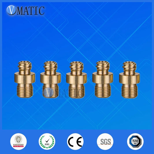 10pcs Alloy 1/4" 1/8" Inch Thread Luer Lock Fitting Connector Double Screw Syringe Adapter For Pneumatic Syringe