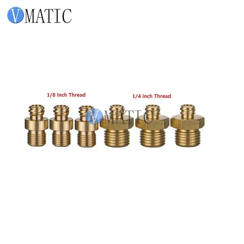 10pcs Alloy 1/4" 1/8" Inch Thread Luer Lock Fitting Connector Double Screw Syringe Adapter For Pneumatic Syringe