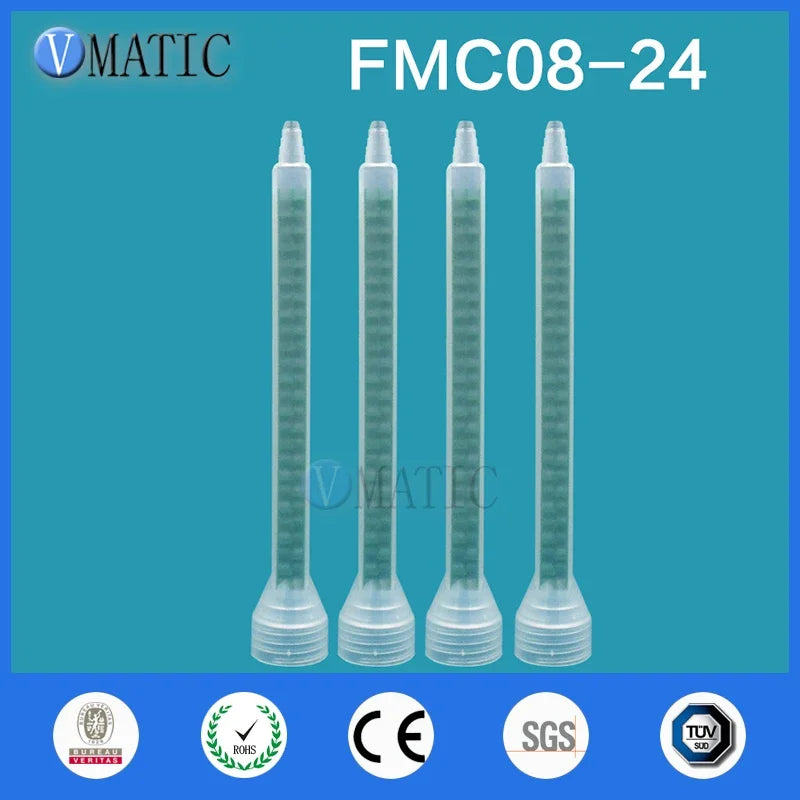 Free Shipping 5Pcs Resin Static Mixer FMC08-24 Mixing Nozzles Screw Mouth Silicone Mixing Tube Nozzle