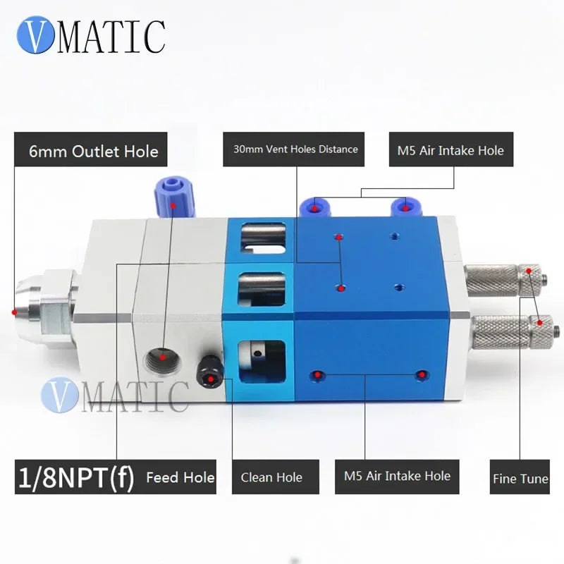 Free Shipping Fedex Express Automatic Glue Dispensing Machine + 2 Pcs 5L Pressure Tank + Dual Valve Big Flow