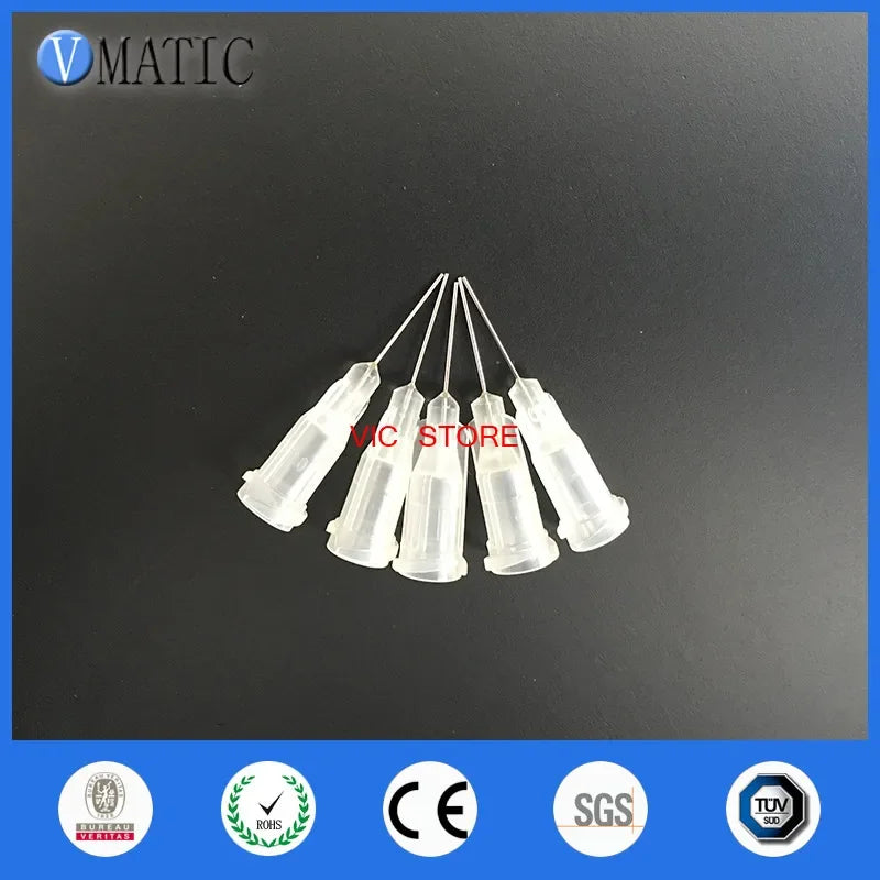 Free Shipping 100 pcs 27G TE Premier Dispensing Tips 0.5" Tubing Length 100 Pcs Liquid Dispenser Needle 1/2 Inch