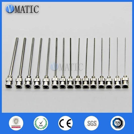 Free Shipping High Precision All Metal Tips Tube Length 75mm Blunt Stainless Steel 12Pcs Dispensing Syringe Needle Tips