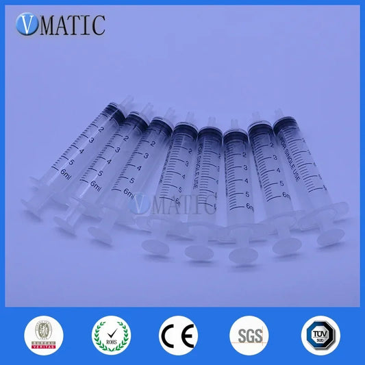 Free Shipping Non Sterilied 6cc 6ml Plastic Manual Syringe (Without Include Any Needle)