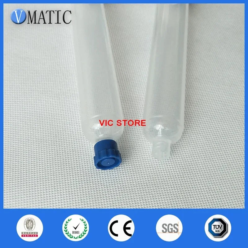 ‌3-Pcs 10ml Pneumatic Syringe Pro Kit | Industrial Luer Lock Dispenser with Tips/Caps/Pistons for Epoxy/Resin (Chemical-Resista