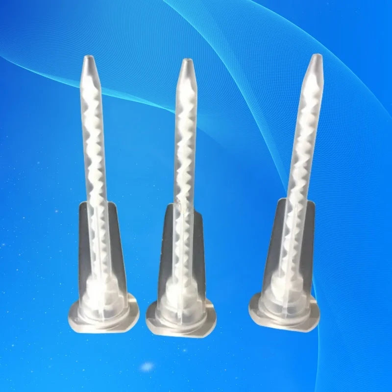 ‌MA3.0-17S Dual-Component Epoxy Mixer Nozzle | 17-Spiral Static Mixer for High-Viscosity Resin (Anti-Drip White PP, 2:1 Mix Rati