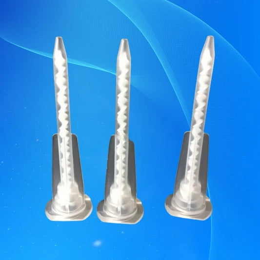 ‌MA3.0-17S Dual-Component Epoxy Mixer Nozzle | 17-Spiral Static Mixer for High-Viscosity Resin (Anti-Drip White PP, 2:1 Mix Rati