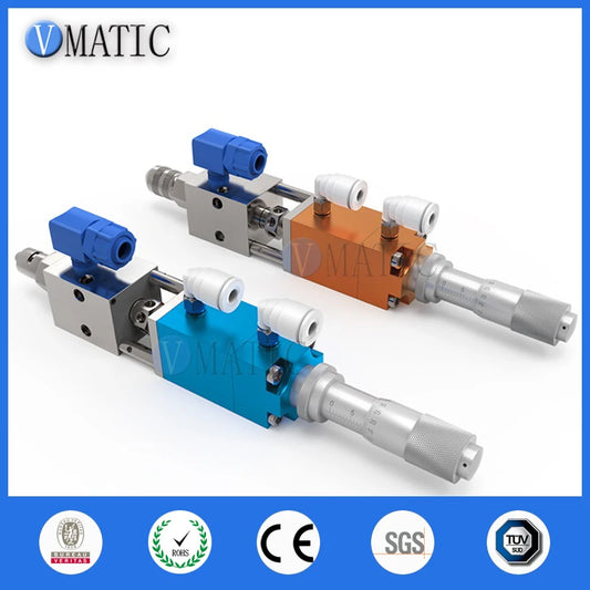 High Quality Pneumatic Double Acting Needle-Off (Tip-Seal) Glue Dispensing Nozzle Valve With Micrometer Tuner