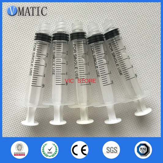 Free Shipping 20Pcs 5ml Dispensing Plastic Liquid Dispenser Syringe 5cc