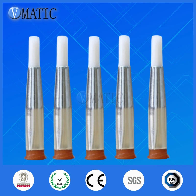 Free Shipping 15G Needle Brush Double Screw Thread Needles Efd Soft Brush Needle Round Mouth Dia 5mm