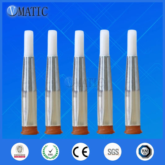 Free Shipping 15G Needle Brush Double Screw Thread Needles Efd Soft Brush Needle Round Mouth Dia 5mm
