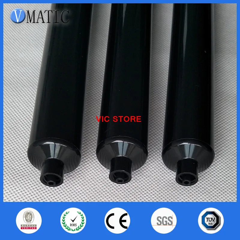 Free Shipping 55cc American Style Black UV Dispenser Air Pneumatic Syringe 55ml Black Glue Dispensing Syringe Barrel With Piston
