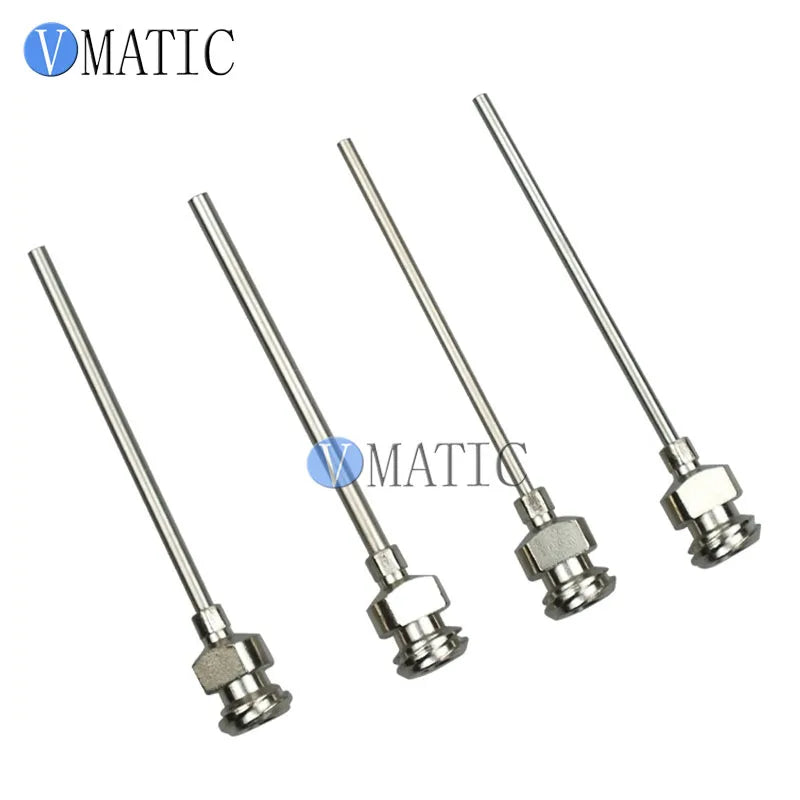 Free Shipping 38mm (1.5") Stainless Steel Dispensing Tip External Thread, Dual Threaded Base 1-1/2 Inch Tube Length
