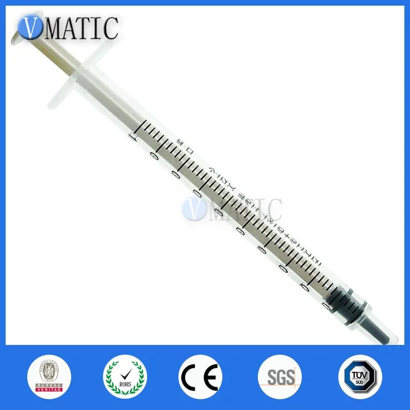 Free Shipping 100Pcs 1ml Dispensing Syringe / Plastic Liquid Syringe / Glue Dispenser Manual Plastic Syringe 1cc