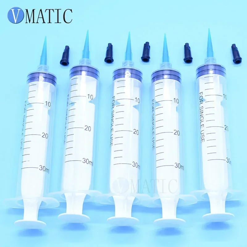 6×30ml Luer Lock Syringe Set ▶ 22G×25mm Epoxy Tips + Caps（6Sets）🚚