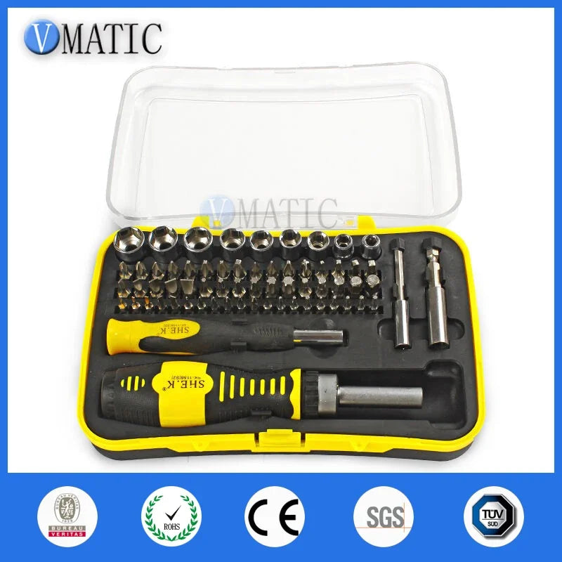 Free Shipping 65 In 1 Screwdriver Set Crv Material Socket With Magnetic Screwdriver Ratchet Screwdriver Combination Repair Tools