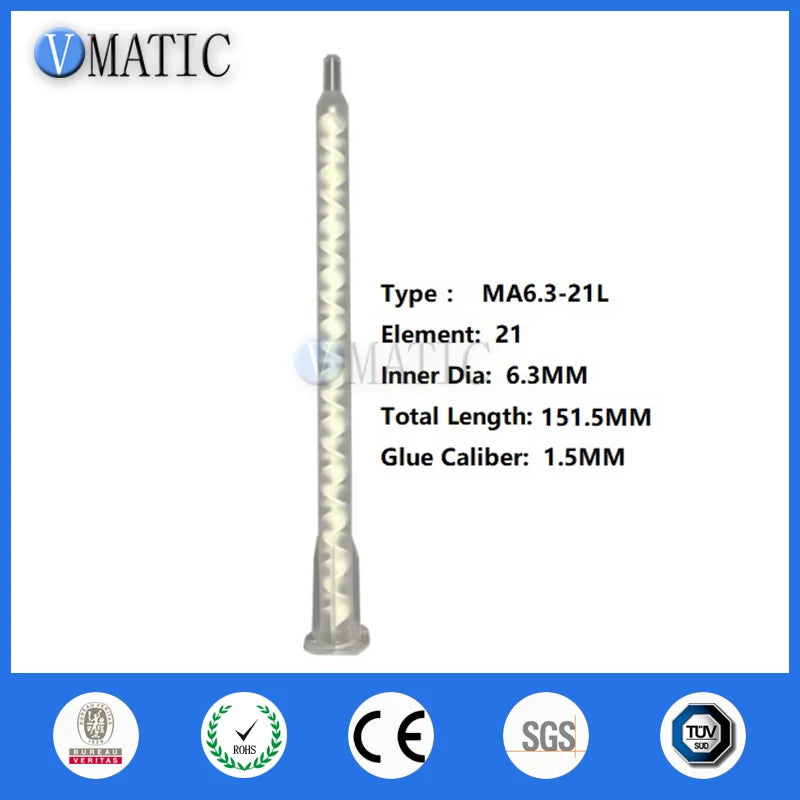 2023 High Quality Resin Static Mixer MA6.3-21L Mixing Nozzles For Duo Pack Epoxies