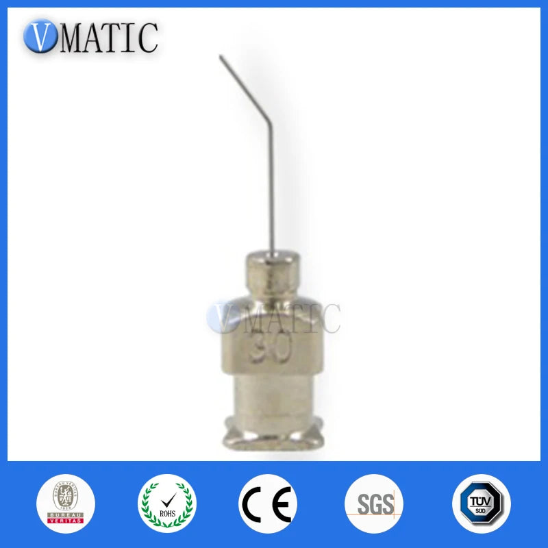 Free Shipping 12 Pcs 10 - 30G 45 Degree Bent 1/2 Inch Stainless Steel Glue Fluid Liquid Dispensing Blunt Needle