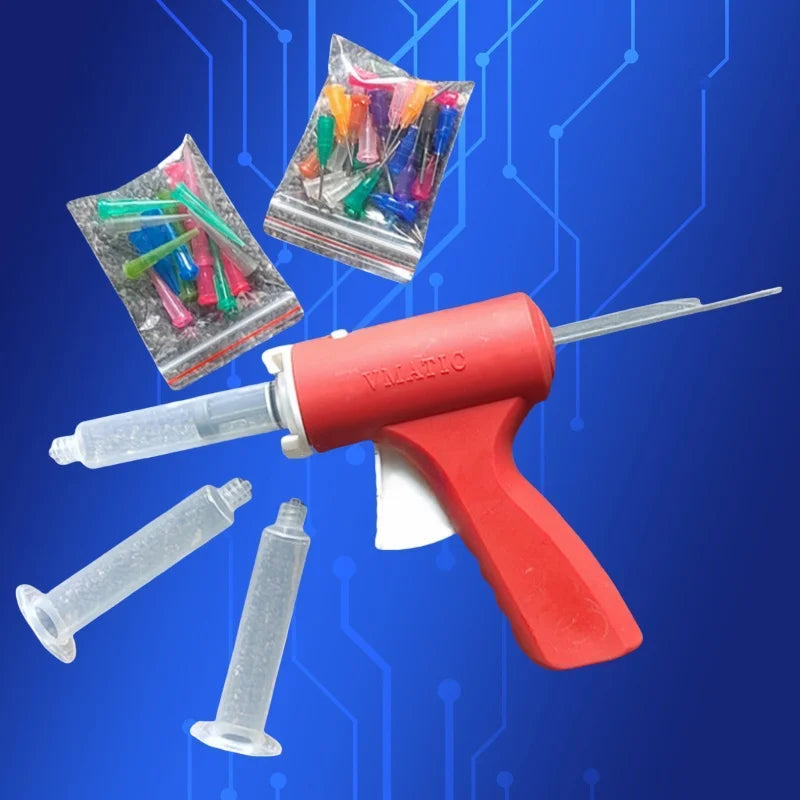 Free Shipping Quality UV Syringe Glue Gun Liquid Optical Clear Adhesive Dispenser Gun For Doming Resin Dispenser Gun 10cc/ml