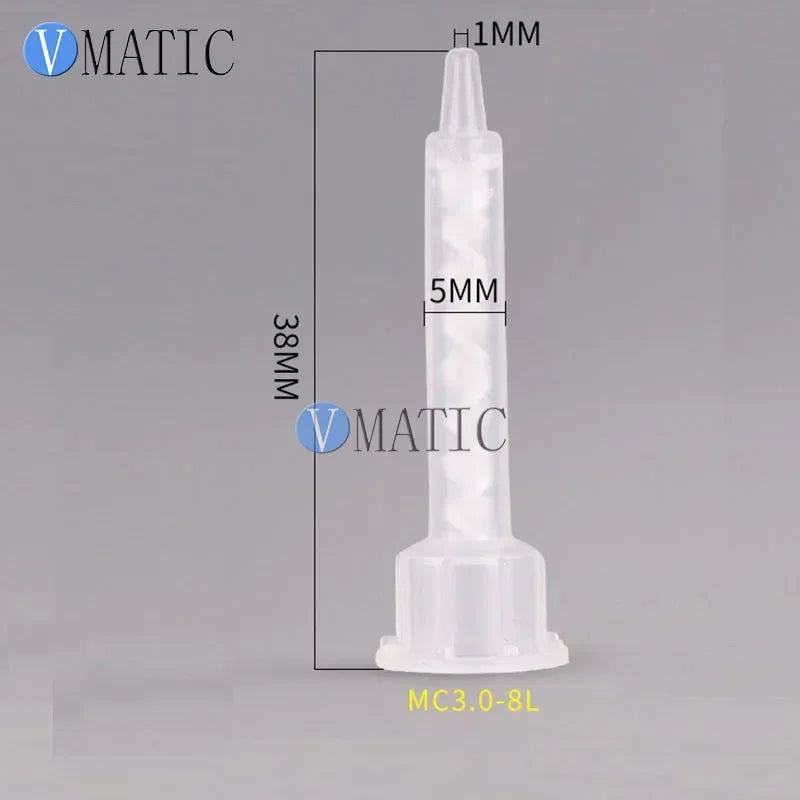 Dual-Component Static Mixer Nozzle | 12-Lobe Helix Mixing Element for Epoxy Dispensing