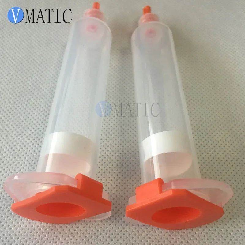 Free Shipping 10 Sets 30cc 30ml Glue Dispensing Syringe Barrel Adapter With Syringe Stopper & Piston
