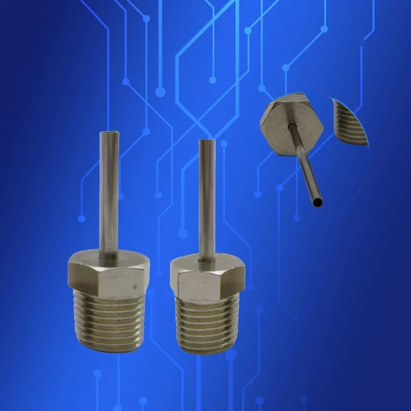 ‌M5/M6 Luer Lock Blunt Needle | 50mm S.S. Dispensing Tip for Epoxy/Silicone Fast Ship‌