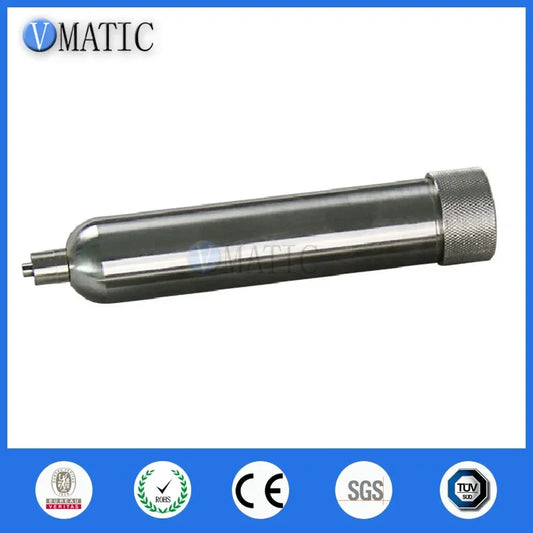 Free Shipping 55cc 55ml Corrosion Resistant Glue Dispensing Pneumatic Stainless Steel Syringe With Cones Dispenser Syringe