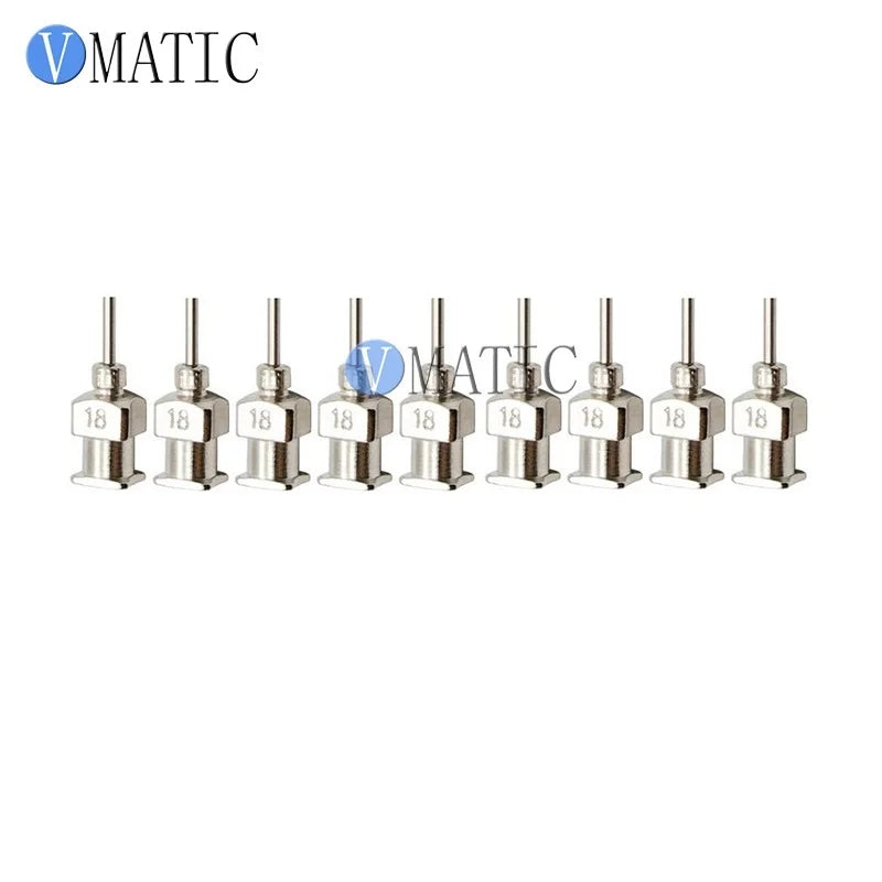Free Shipping High Precision All Metal Tips 18G 1/4 Inch Blunt Stainless Steel 12Pcs Dispensing Syringe Needle Tips