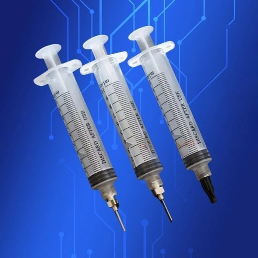 Free Shipping 10cc/ml Syringe Solder Paste Adhesive Glue Liquid Dispenser Syringes With Stainless Steel Needles 1/2 Inch