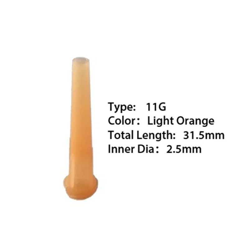 ESD-Safe Luer Lock Plastic Dispensing Needle Nozzles 8G to 32G For TT Glue Applicator Dispenser Tapered/Conical Tip X 100pcs