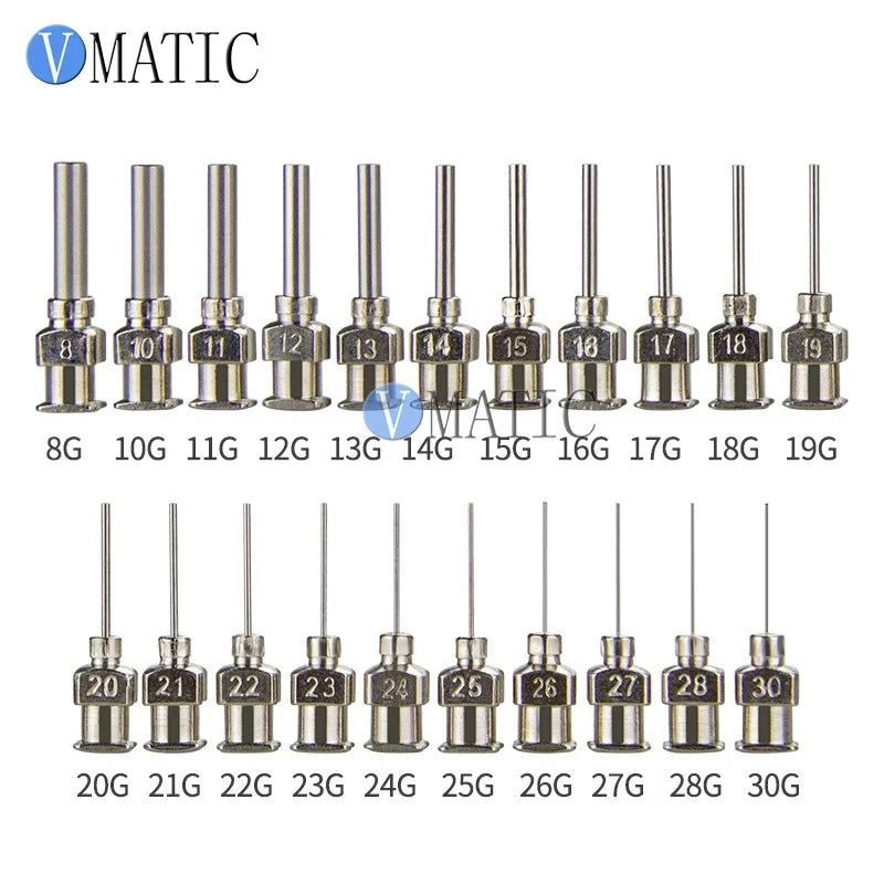 Free Shipping 12Pcs 1 Inch Tip Length 17G Metal Stainless Steel Liquid Dispenser Needles