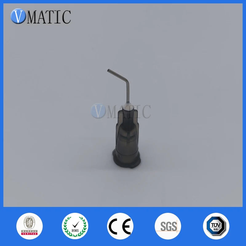 Free Shipping 100 Pieces 22G 45 Bent Degree 0.5'' 1/2 Inch Glue Dispensing Needle Bayonet Type Needles