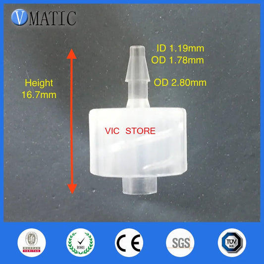 Free Shipping Hot New 1/16 Inch Male Joint Plastic Pipe Hose Connector Fittings Adapter 100 Pcs