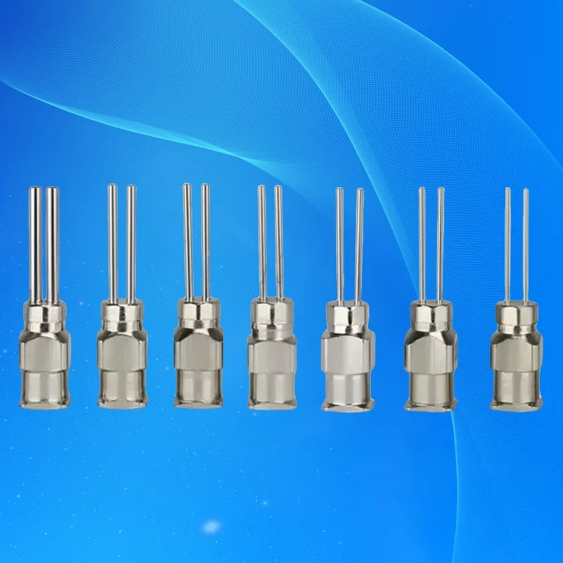‌12-Pack Dual Tip Dispensing Needles | Stainless Steel 12.7mm(1/2") for Adhesive & Cosmetics | Luer Lock Fast Ship‌
