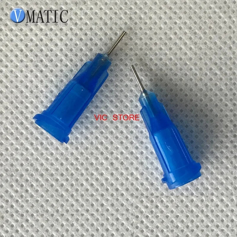 High Quality Blue Color Quality 100Pcs/Lot 22G 1/4'' Inch Stainless Steel Tip Dispensing Screw Needles Syringe Needle Tips