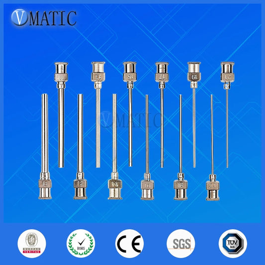 Free Shipping 10G-21G Stainless Steel Dispensing Blunt Needles 1.5'' Length 12Pcs Mix Pack Metal Dispenser Needle 1-1/2 Inch