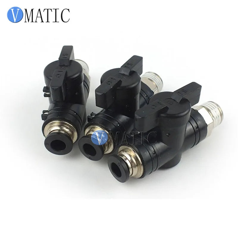 Free Shipping Plastic Manual Shut-off Valve with Male Thread & Quick Connect (1/4" NPT) for Air Hose / Pneumatic Fast Fitting
