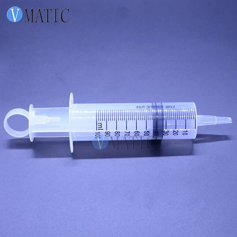 ‌100ml Industrial Glue Syringe Kit | Wide Mouth Dispenser + 10cm PVC Tube for Thick Adhesive/Craft Resin (Leak-Proof Design)‌