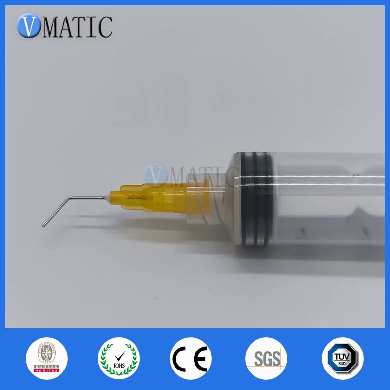 Free Shipping 100Pcs 25G 45 Degree Bent 0.5'' Adhesive Glue Dispensing Needle 1/2 Inch