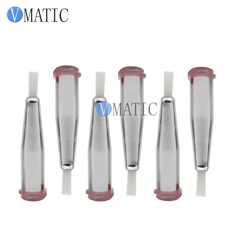 Free Shipping 20G Dia 2mm Dispensing Brush Tip Needle Double Screw Thread Needles EFD Soft Brush Needle Round Mouth